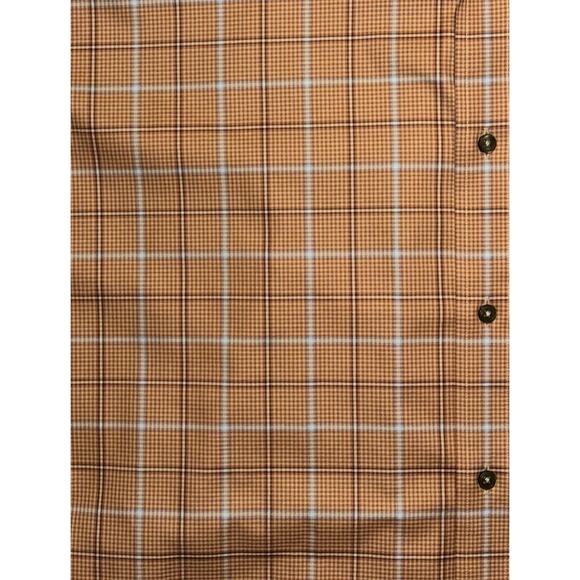 Eddie Bauer Men's Button Down Shirt XXXL Orange Plaid Pattern Chest Pocket 3XL - Picture 3 of 7